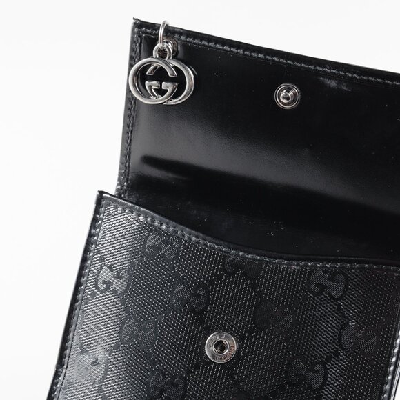 Gucci Vintage Y2K Black Monogram Compact Leather Wallet - Picture 10 of 10